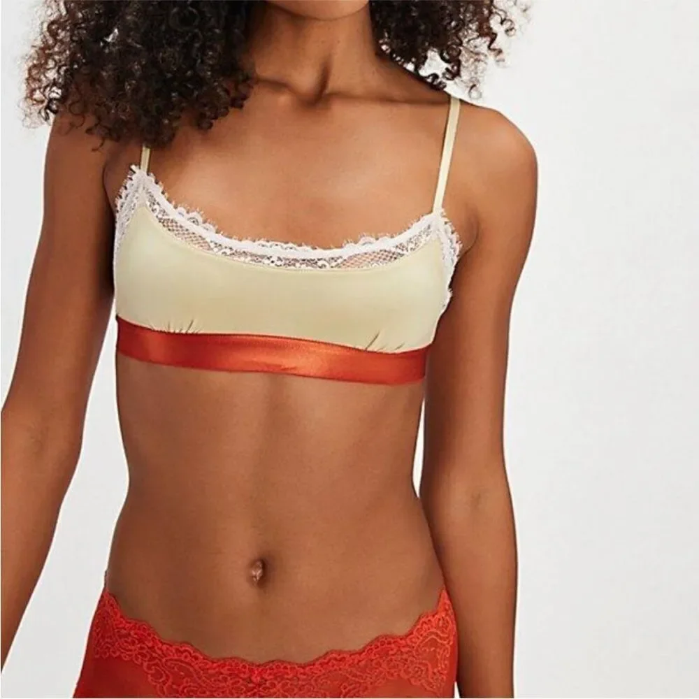 Free People Intimately In Time Green Scoop Bralette